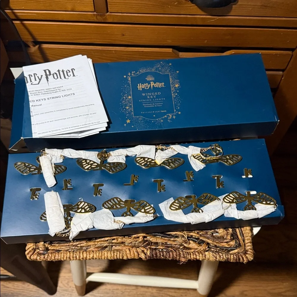 Pottery Barn Teen Harry Potter Winged Key 🔑 String Lights BNIB